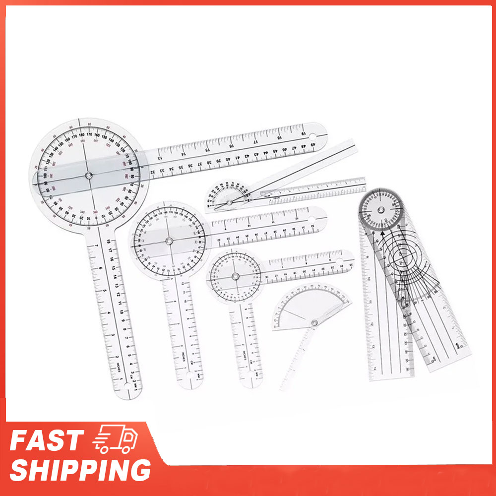Ruler Set Transparent - 6 قطعة مجموعة مقياس الزوايا الطبية