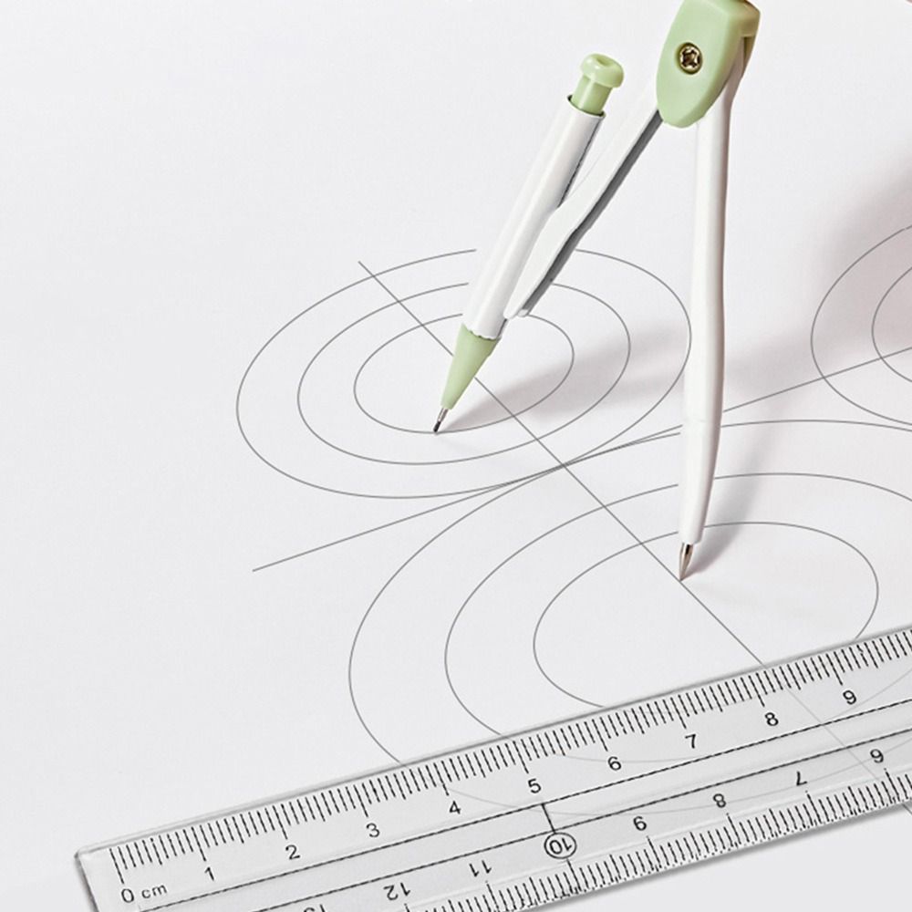 Ruler Set Transparent - مجموعة أدوات رسم للطلاب مكونة من