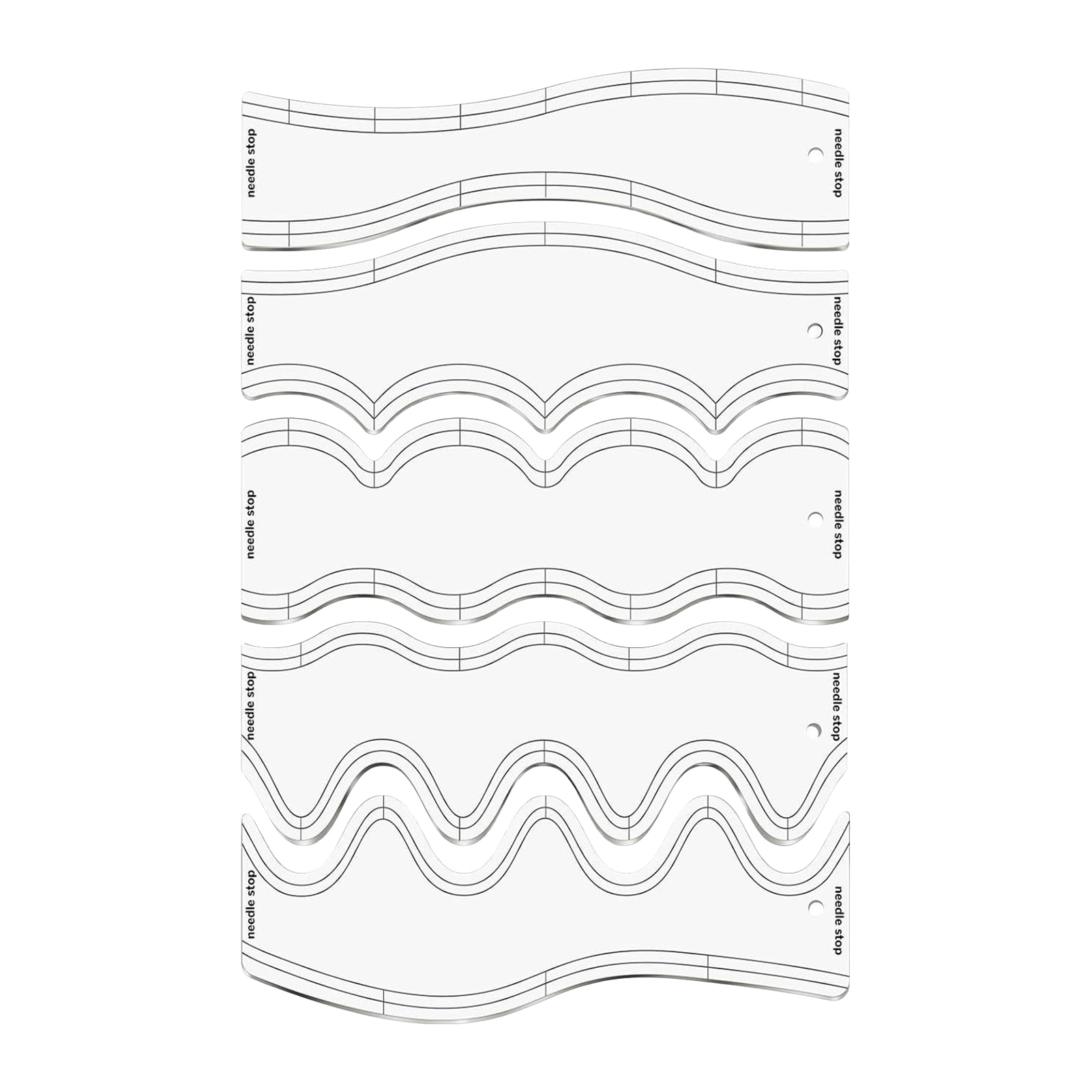 Ruler Set Transparent - مساطر خياطة دقيقة شفافة لمشاريع الخياطة،