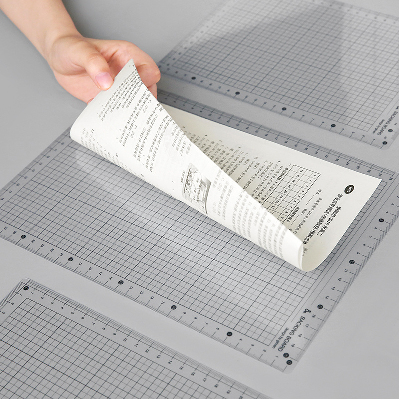 شفافة حاكم مجلس A4 B5 الطلاب م - مراجعة Ruler Set Transparent وسعره
