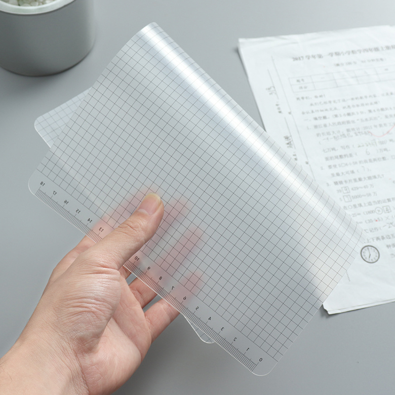شفافة حاكم مجلس A4 B5 الطلاب م - مراجعة Ruler Set Transparent وسعره
