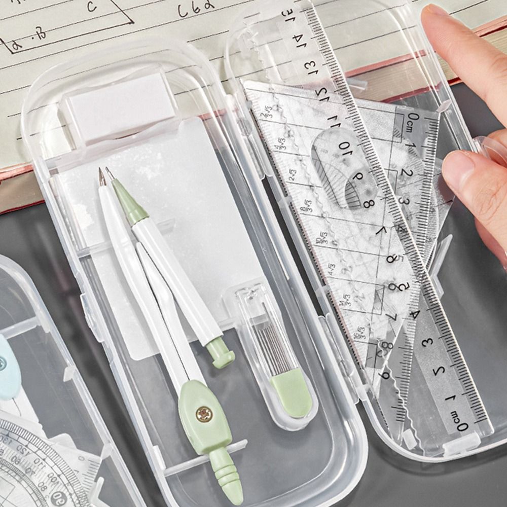 مجموعة أدوات رسم للطلاب مكونة  - مراجعة Ruler Set Transparent وسعره