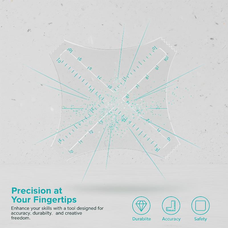 مسطرة شفافة من الأكريليك لقياس - مراجعة Ruler Set Transparent وسعره