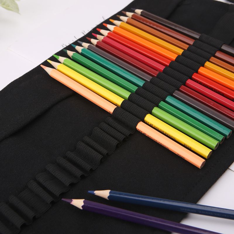 قلم رصاص مدرسي أسود اللون لأسط - مراجعة Pen Pouch Roll وسعره