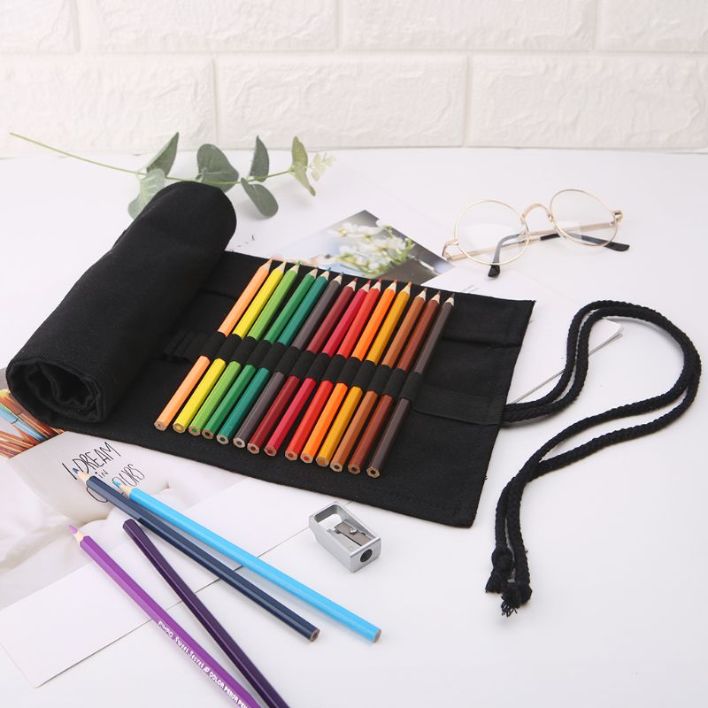 قلم رصاص مدرسي أسود اللون لأسط - مراجعة Pen Pouch Roll وسعره