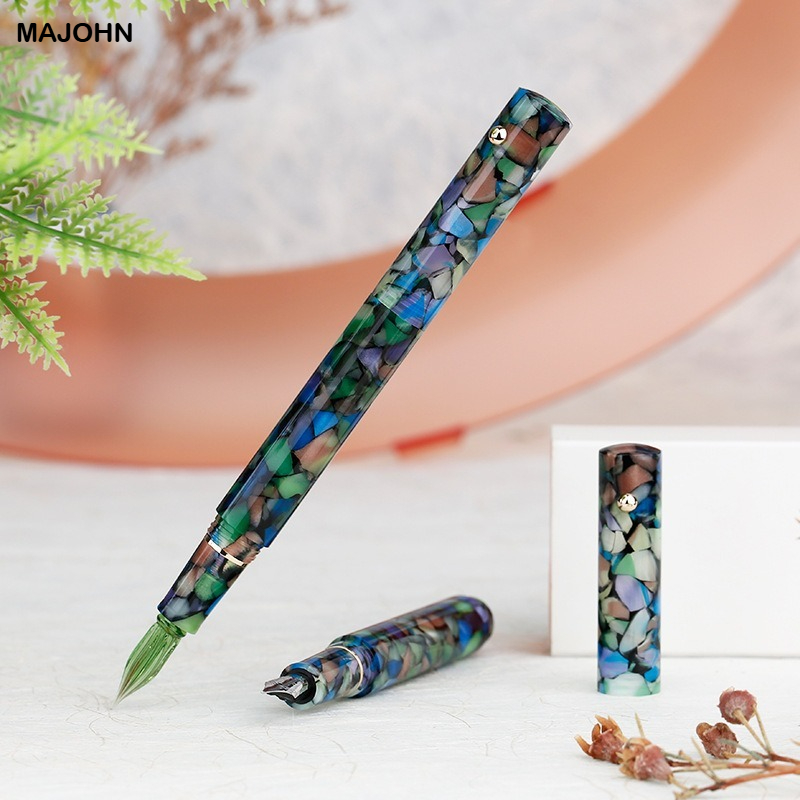 MAJOHN N8 الراتنج الزجاج تراجع - مراجعة Fountain Pen Ink وسعره