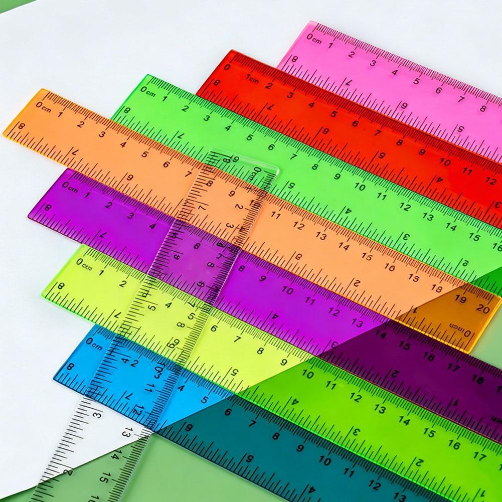 5 قطع من المساطر البلاستيكية ب - مراجعة Ruler Set Transparent وسعره