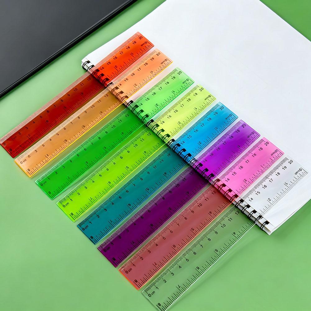 5 قطع من المساطر البلاستيكية ب - مراجعة Ruler Set Transparent وسعره