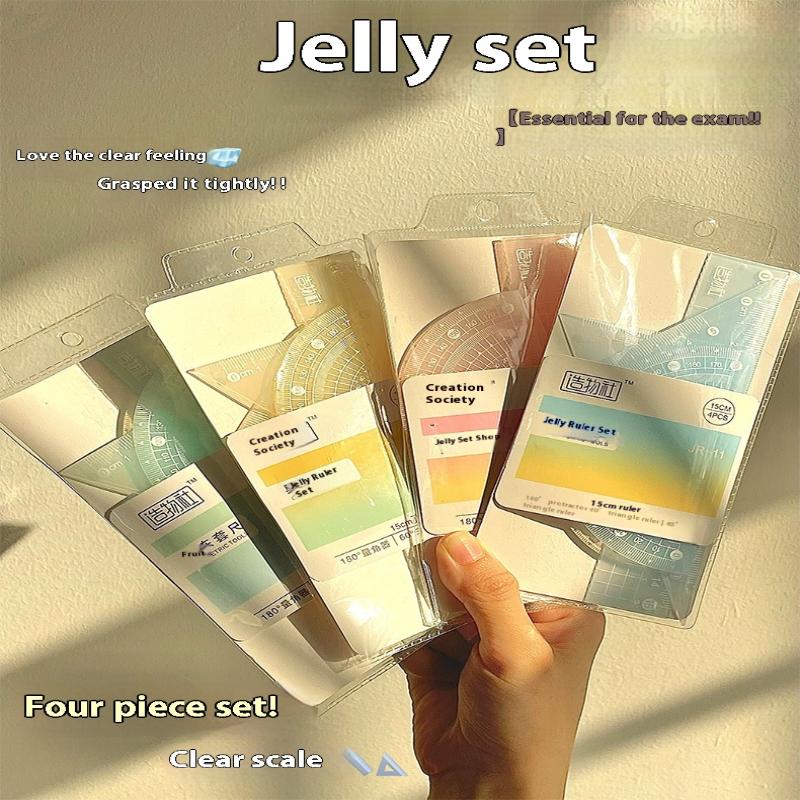 4 قطعة/المجموعة 15 سنتيمتر هلا - مراجعة Ruler Set Transparent وسعره