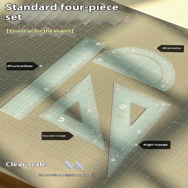 4 قطعة/المجموعة 15 سنتيمتر هلا - مراجعة Ruler Set Transparent وسعره
