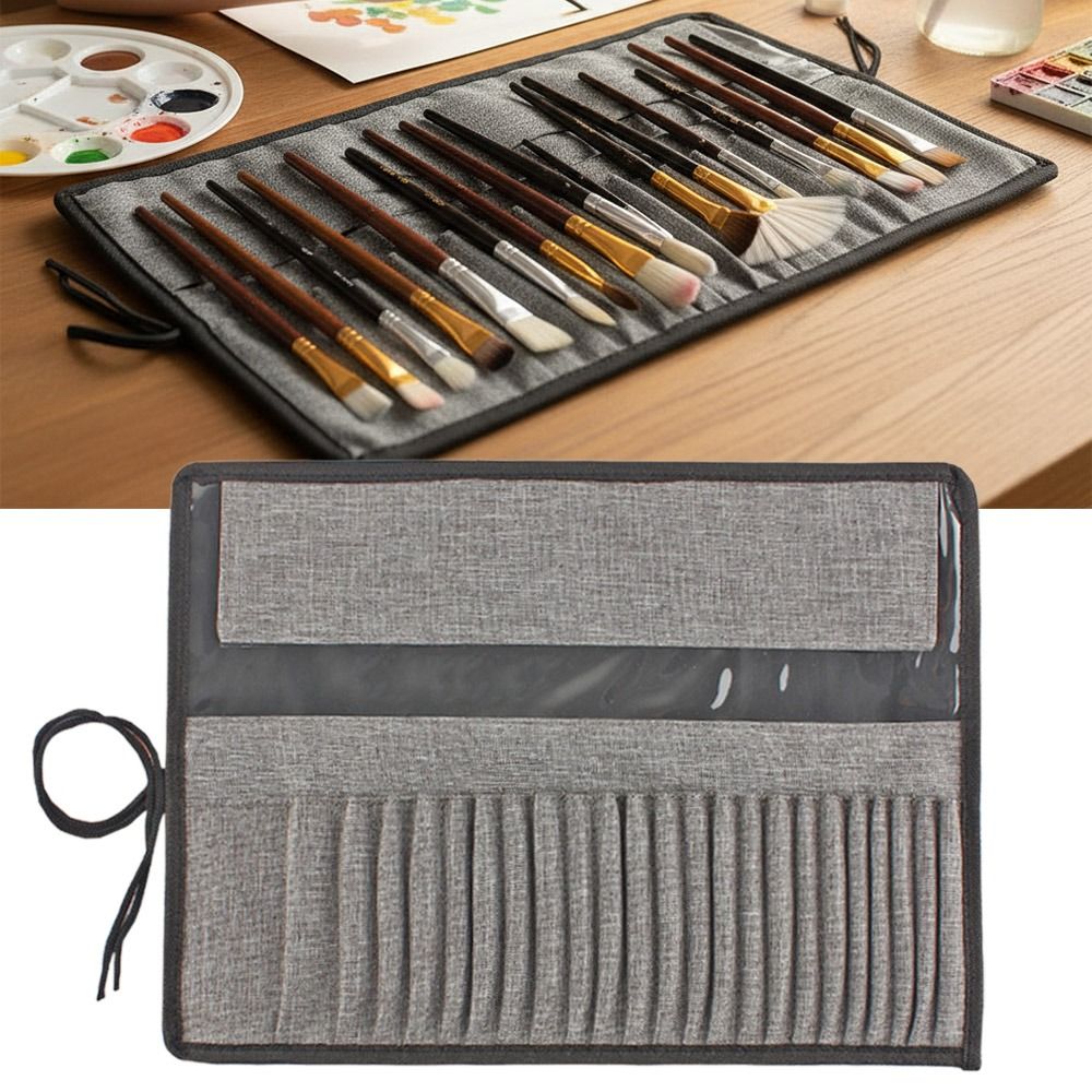 قماش اللوحة فرشاة كيس التخزين  - مراجعة Pen Pouch Roll وسعره