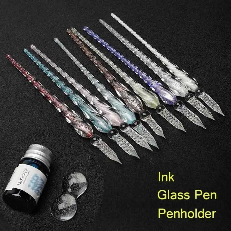 مجموعة أقلام زجاجية كريستالية  - مراجعة Fountain Pen Ink وسعره