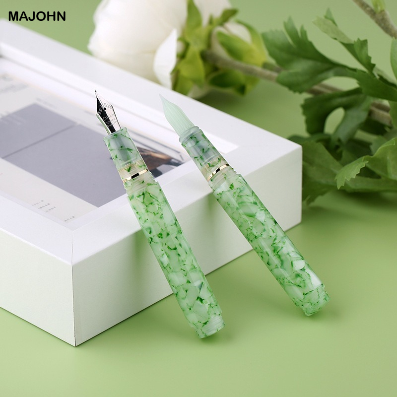 MAJOHN N8 الراتنج الزجاج تراجع - مراجعة Fountain Pen Ink وسعره