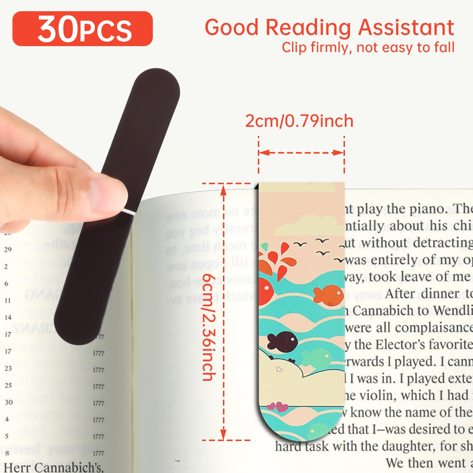 18 قطعة/30 قطعة من الإشارات ال - مراجعة Bookmark Magnetic Clip وسعره
