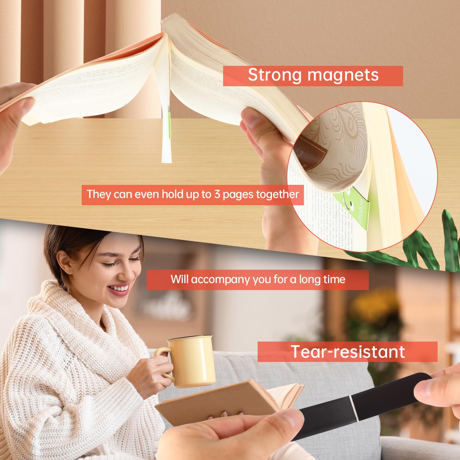 18 قطعة/30 قطعة من الإشارات ال - مراجعة Bookmark Magnetic Clip وسعره
