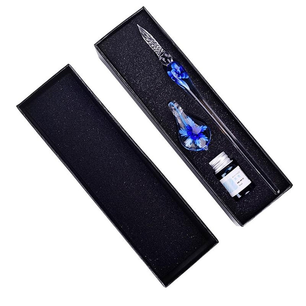 قلم زجاجي زجاج Dip قلم فو كريس - مراجعة Fountain Pen Ink وسعره
