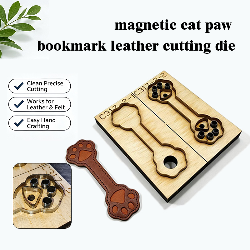 قالب قطع الجلد C317 على شكل مخ - مراجعة Bookmark Magnetic Clip وسعره