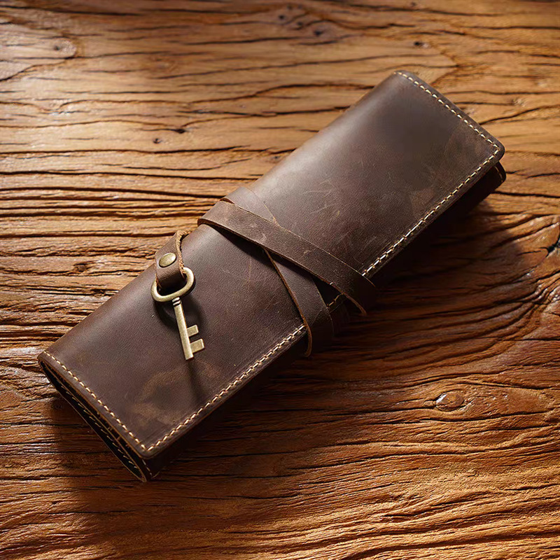 حقيبة أقلام جلد PU بتصميم كريز - مراجعة Pen Pouch Roll وسعره
