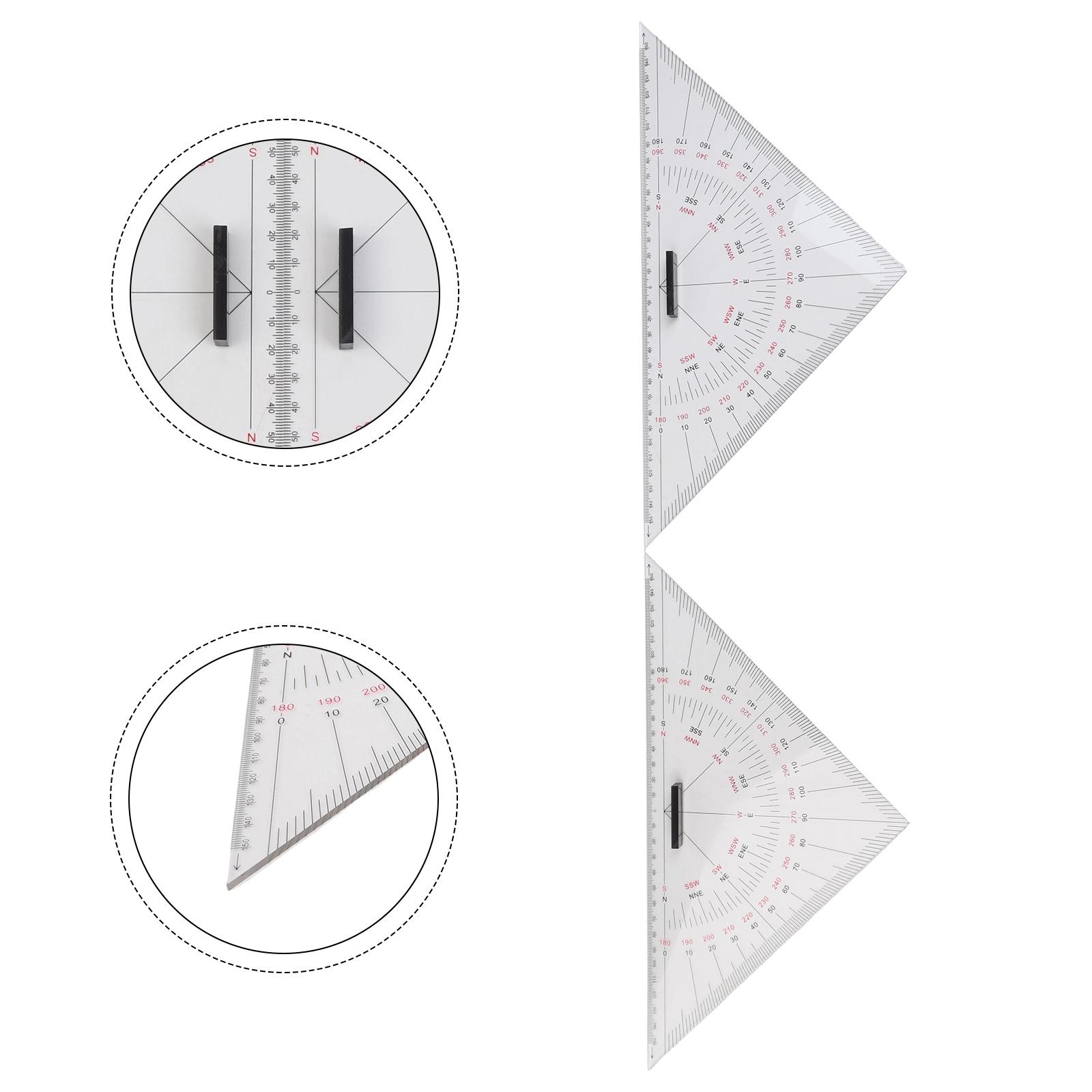 مسطرة مثلثة شفافة 30 سم للرسم  - مراجعة Ruler Set Transparent وسعره