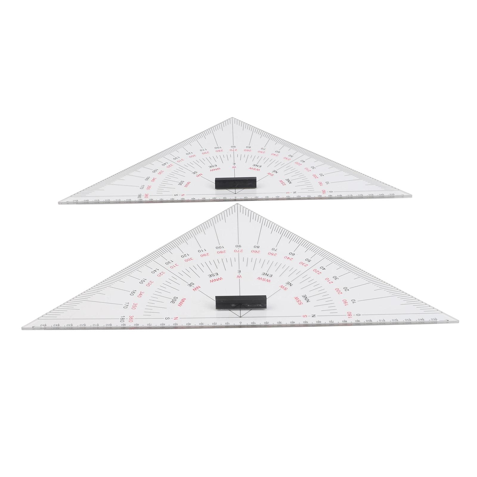 مسطرة مثلثة شفافة 30 سم للرسم  - مراجعة Ruler Set Transparent وسعره