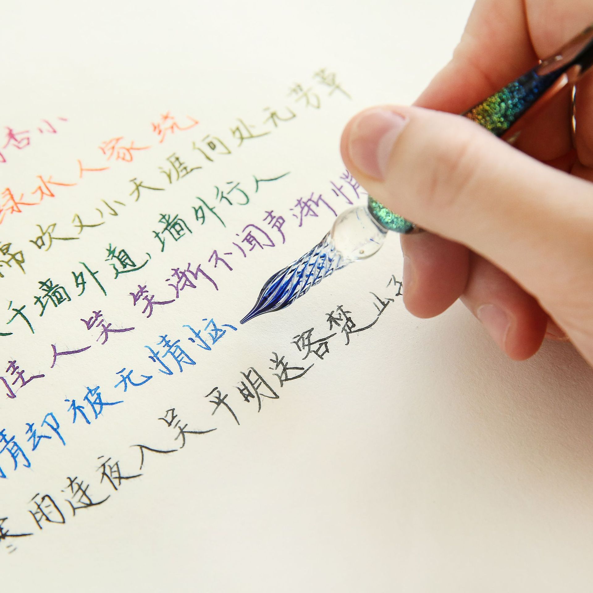 طقم أقلام حبر زجاجية بـ 12 زجا - مراجعة Fountain Pen Ink وسعره
