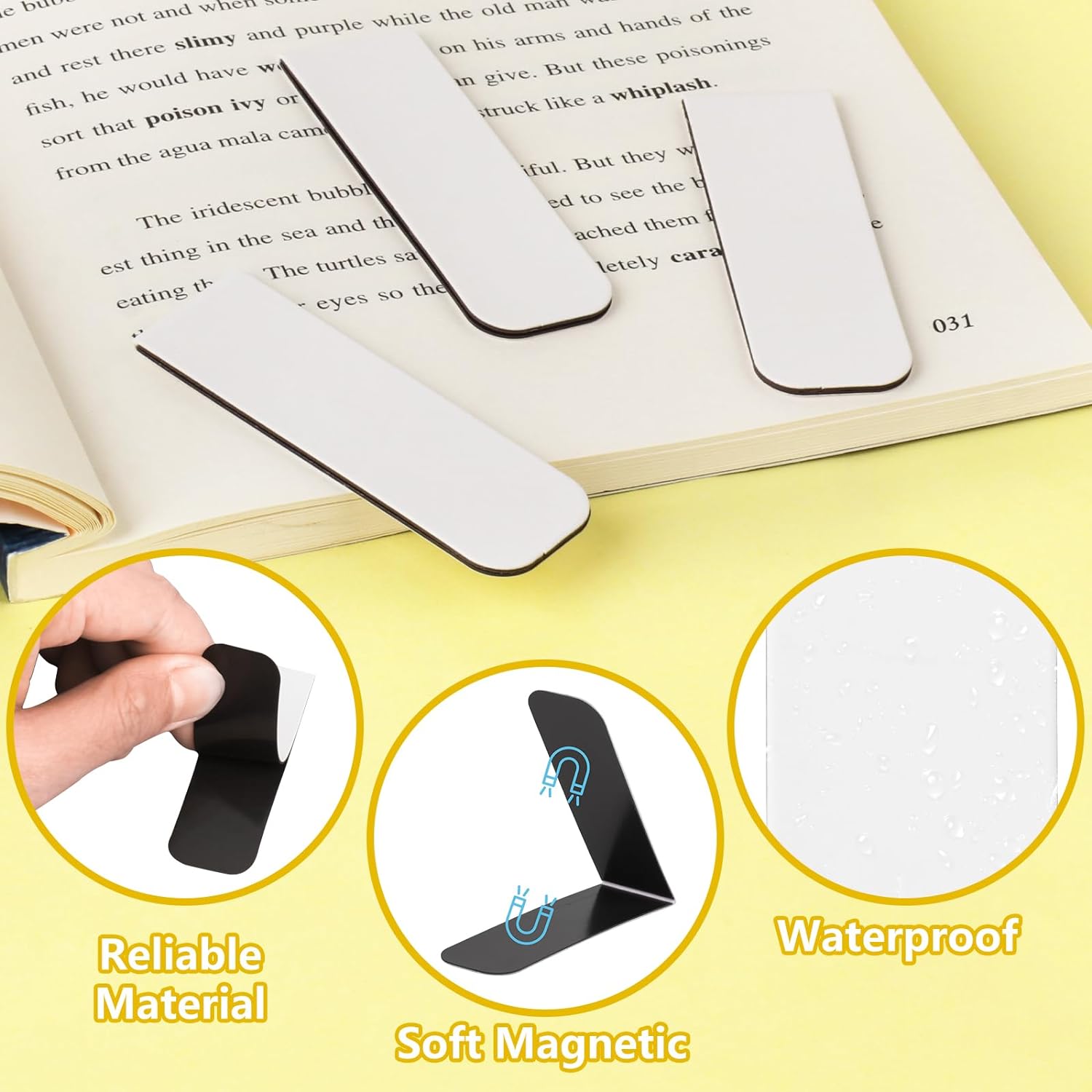 15 قطعة من علامات الكتب المغنا - مراجعة Bookmark Magnetic Clip وسعره