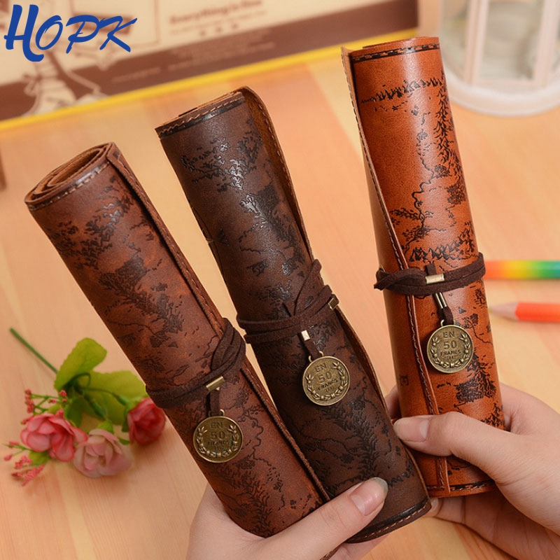 Cases ريترو الكنز خريطة قلم رص - مراجعة Pen Pouch Roll وسعره